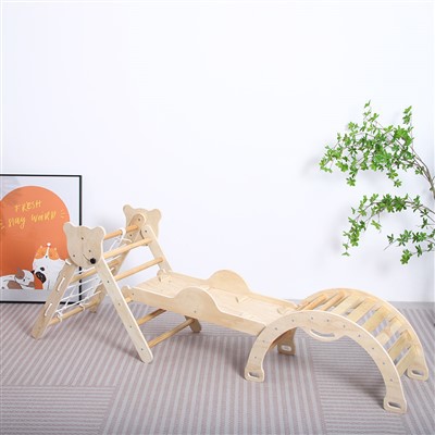 مجموعة تسلق مثلث خشبي